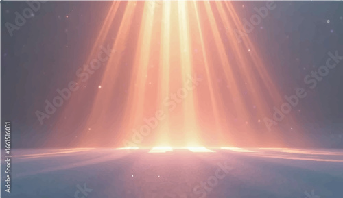 Abstract sun rays glowing in the sky background