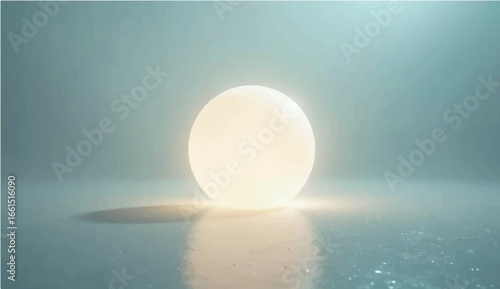 An abstract illustration of a golden egg in a bright light