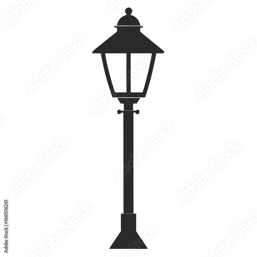 street lamp icon line airt vactor outline Illustrations on white background.