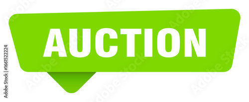 auction green sign isolated on transpatent background. auction sticker