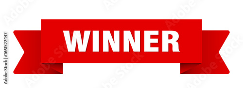 winner ribbon isolated on transparent background. winner ribbon