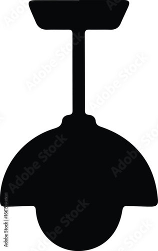 Vector Hanging pendant lamp silhouette minimal style Illustrator