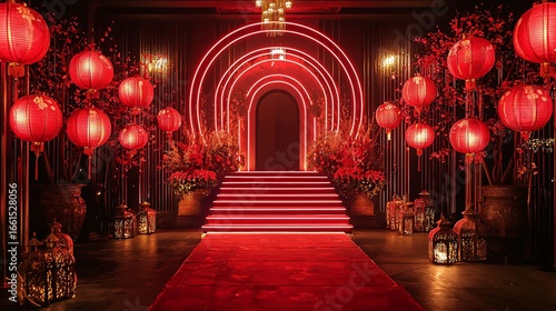 Wallpaper Mural red lanterns Torontodigital.ca