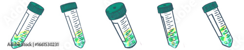 Scientific Centrifuge Tube with Sample Illustration for Biology and Chemistry Projects