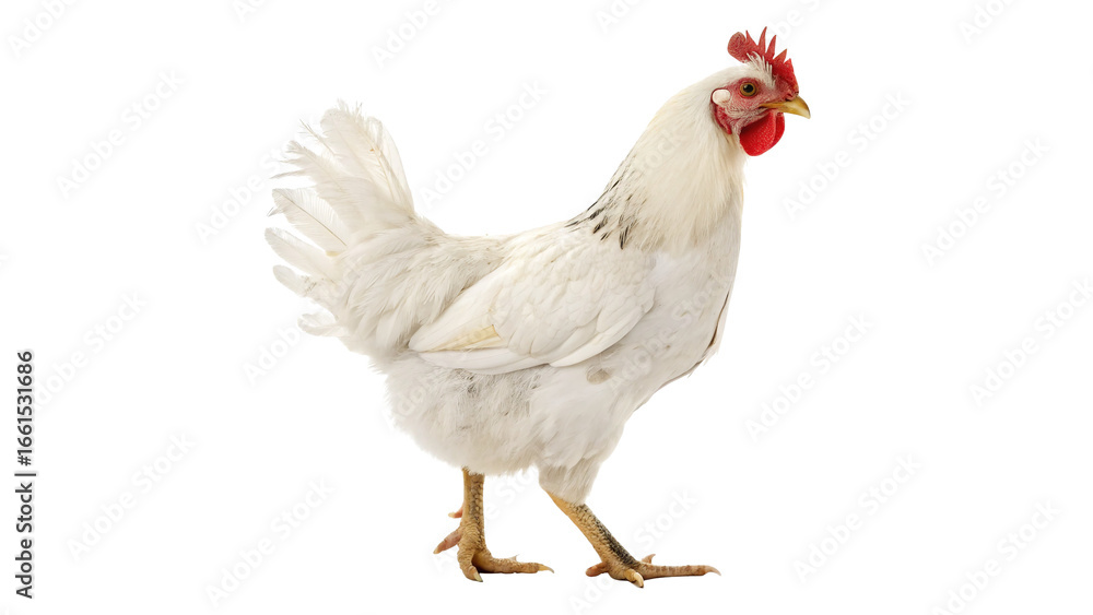 Fotografie Full body White chicken on transparent background
