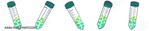 Scientific Centrifuge Tube with Sample Illustration for Biology and Chemistry Projects