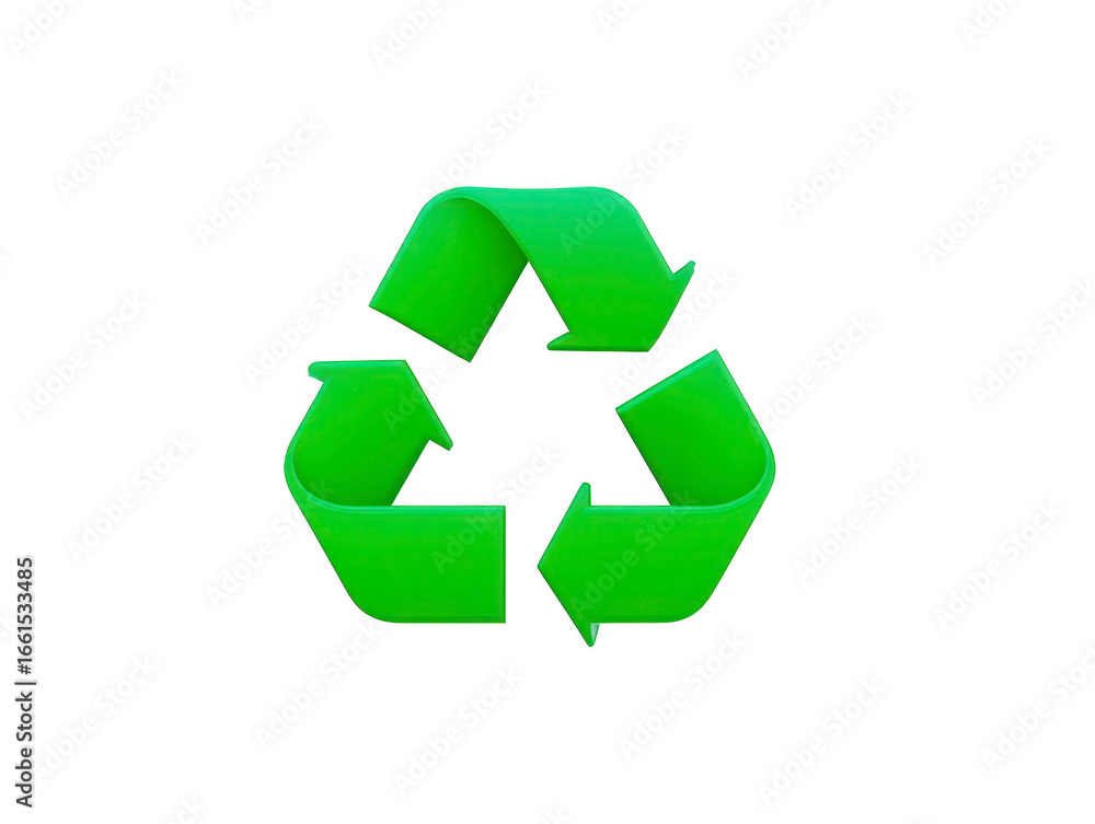Green recycle symbol, three arrows forming triangle, eco friendly concept, sustainability, environmental protection, clean design, isolated on transparency background Green recycle symbol, three arrows forming triangle, eco friendly concept, sustainability, environmental protection, clean design, isolated on transparency background