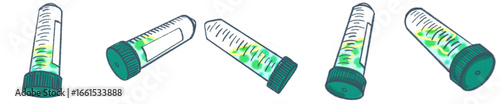 Scientific Centrifuge Tube with Sample Illustration for Biology and Chemistry Projects