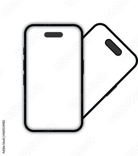 iPhone 17 pro / pro max mockup. mobile phone mockup front view. vector illustration. Brand new iphone 16 series mock up screen
