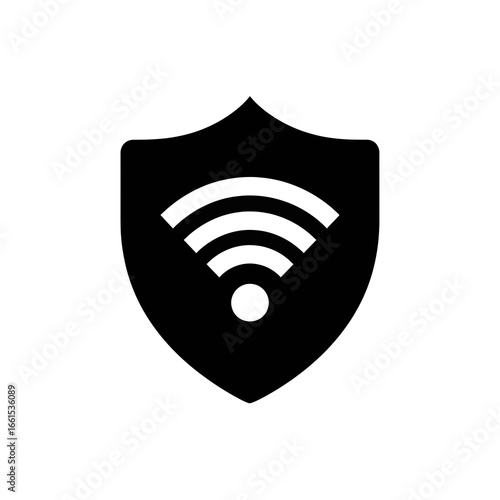 wi fi icon on black background