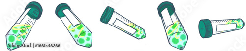 Scientific Centrifuge Tube with Sample Illustration for Biology and Chemistry Projects