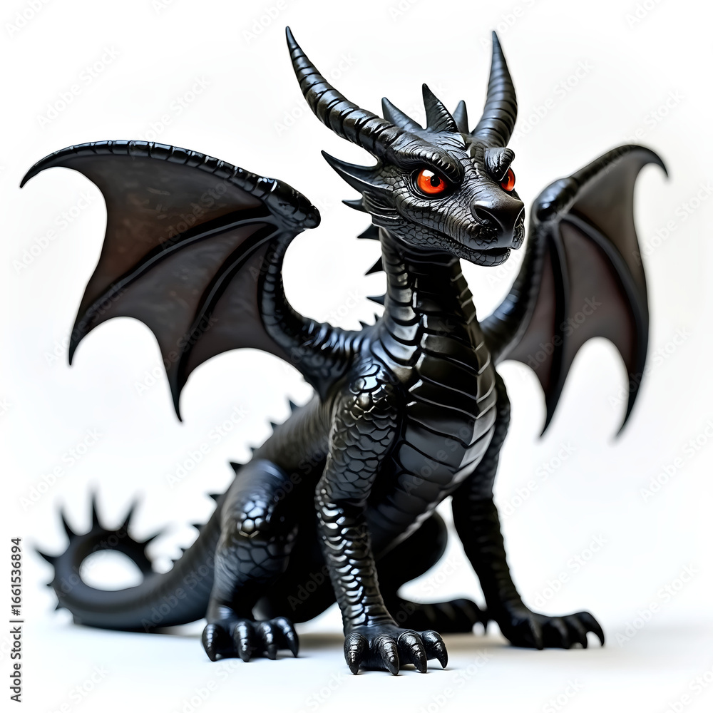 Fototapeta premium black metal dragen