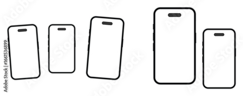 iPhone 17 pro / pro max mockup. mobile phone mockup front view. vector illustration. Brand new iphone 16 series mock up screen
