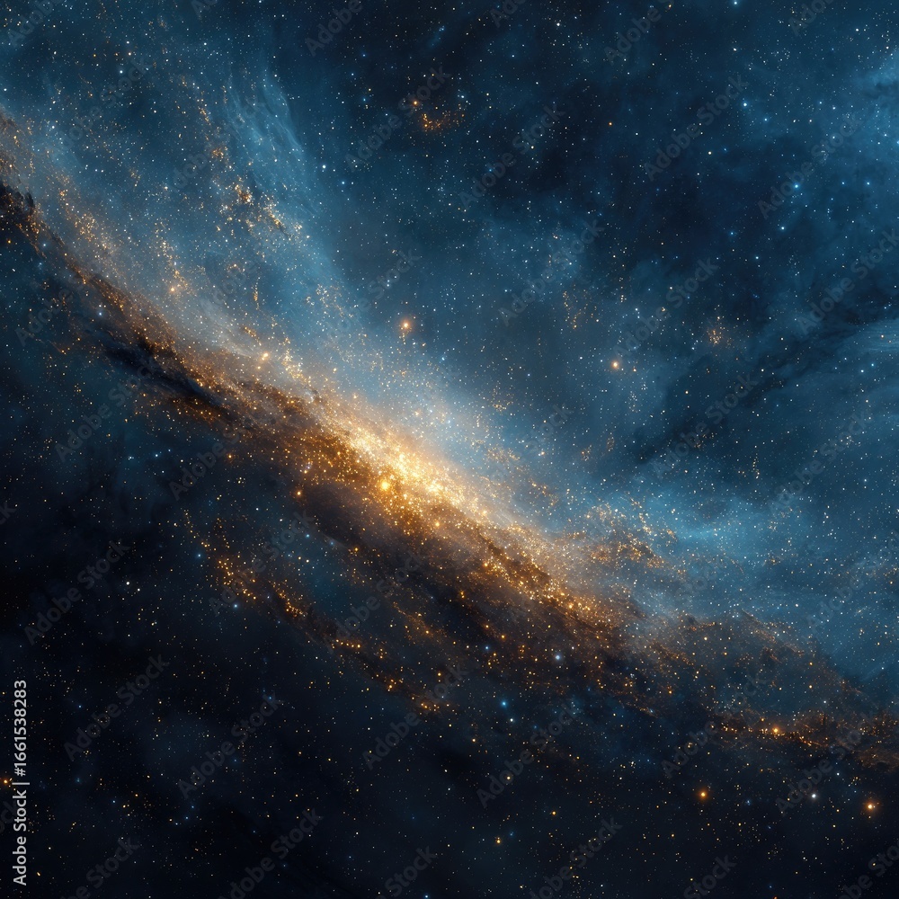 Fototapeta premium Vast, swirling nebula of cosmic dust and light