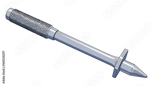 Steel Awl Hand Tool Detailed Illustration for Industrial Design and Technical Projects