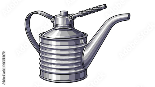 Vintage Metal Oiler Illustration for Automotive Repair and Engineering Design Projects