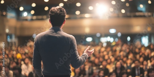 South Asian Business Speaker Welcoming Audience at International Conference