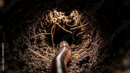Earthworm's Journey: A Macro Perspective into the Underground World