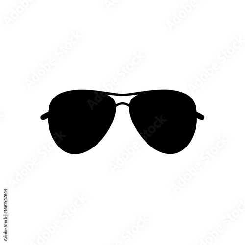 black silhouette of a pilot s aviator sunglasses o