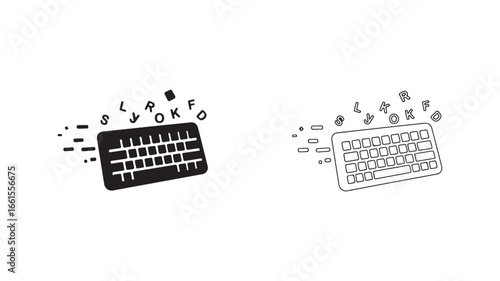 Keyboard keys with arrow icons for game controls