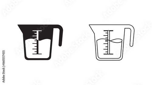 Measuring cup icon with transparent background