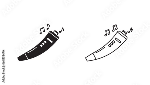 Musical instrument icon with transparent background