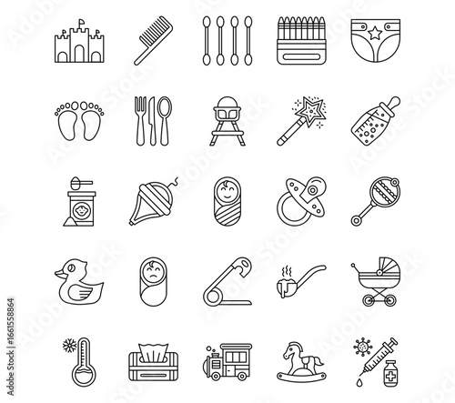 Baby Line Vector Icons