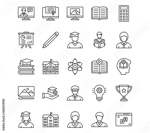 Learning Line Vector Icons