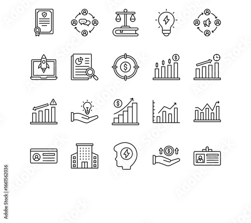 Entrepreneurship Line Vector Icons