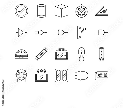 School Line Vector Icons