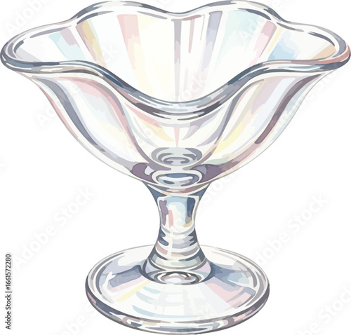 empty wine glass isolated