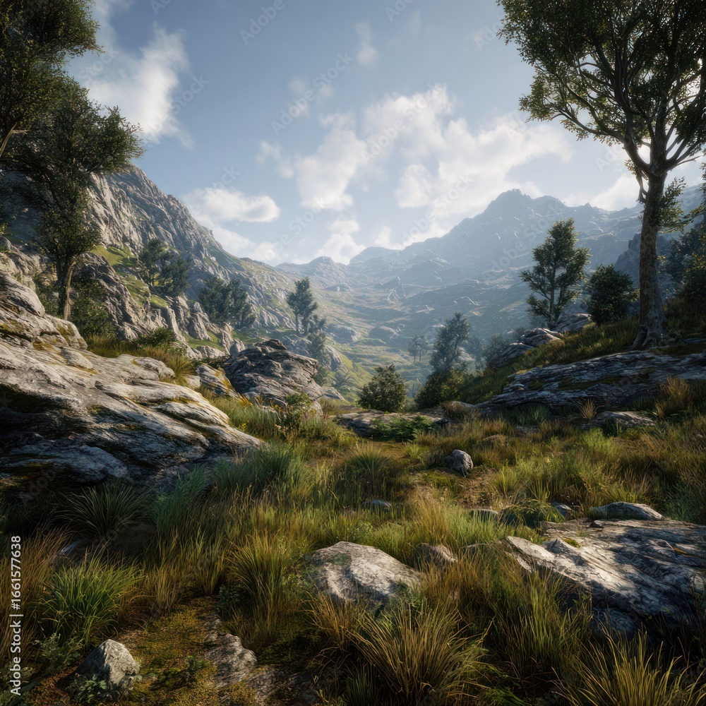 Fototapeta premium interactive terrain PNG asset for Unity/Unreal