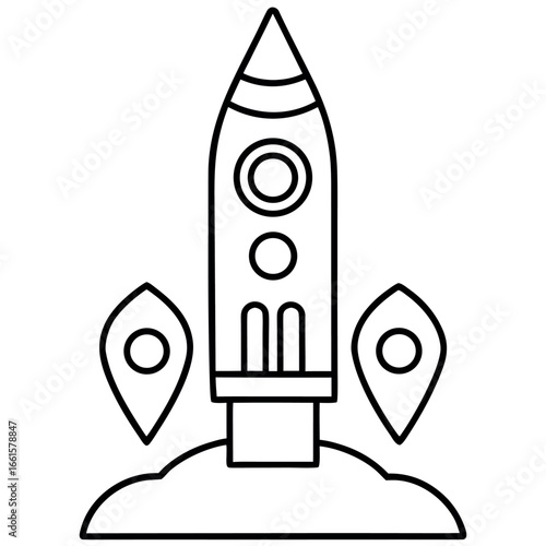 Startup Incubator Line Art Coloring Page