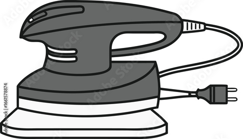 Minimalist orbital sander with sandpaper disc