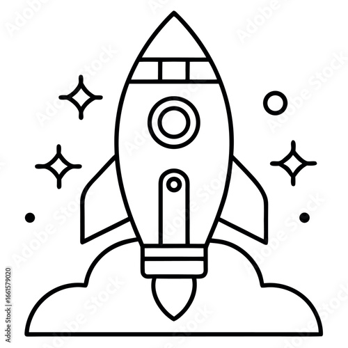 Startup Incubator Detailed Line Art Coloring Sheet