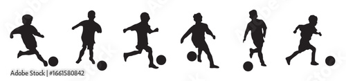 Little Soccer Players, Child Playing Soccer Icon. Youth Soccer Youth Soccer Silhouettes
Silhouettes Kids. Kids playing soccer
Kids plying soccer icon set vector illustration.