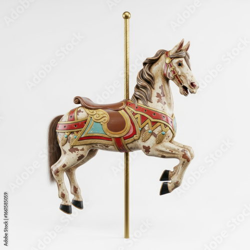 wooden carousel horse