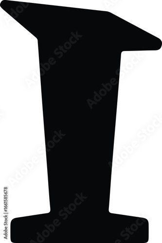 Vector Public speaking podium silhouette lecture conference presentation speaker Illustrator