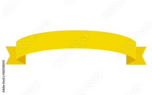 Premium curved yellow ribbon banner – Elegant banner template designed for versatile marketing needs.