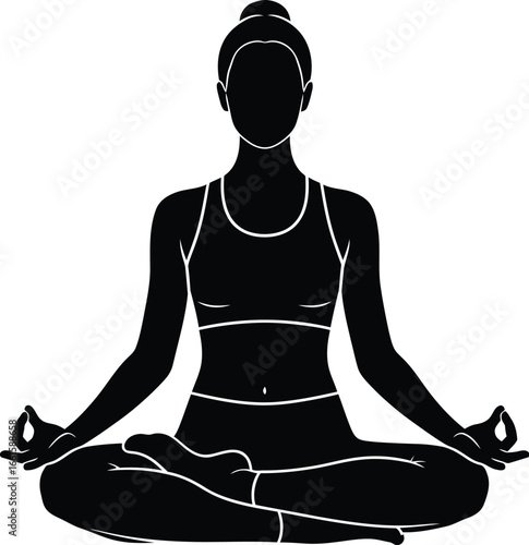 Find inner peace practicing yoga meditation in lotus position today