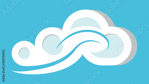Modern rolling clouds vector illustration for sky and weather concepts scalable eps