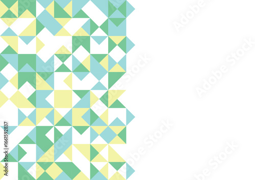 abstract green yellow geometric seamless pattern background vector design