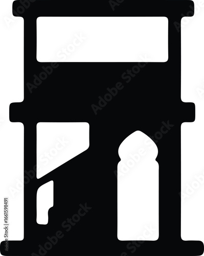 Vector Arc de Triomphe silhouette historical monument Paris France Illustrator