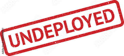 Grunge underemployed stamp vector, business message, labor concept, market imbalance, employment issues, and downturn
