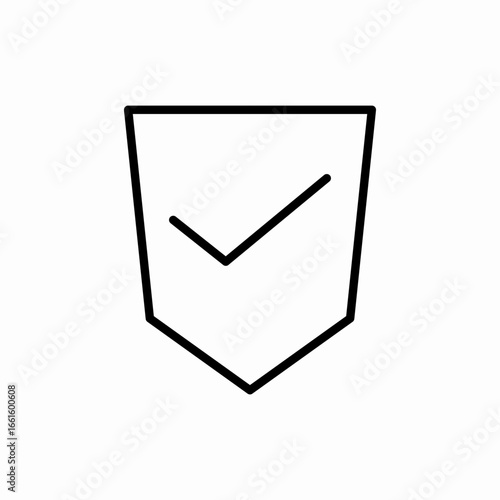 security shield check mark icon vector sign