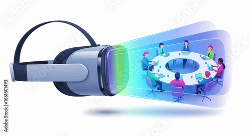 Virtual Reality Meeting Collaborative Future of Business in Metaverse Meeting