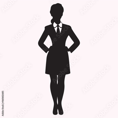 Full Body Airline Crew Silhouette