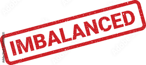 Imbalanced rubber stamp grunge effect rectangle frame shape for business or presentations