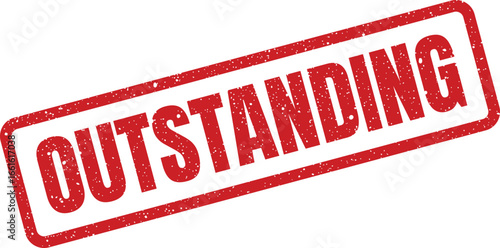 Outstanding text inside worn rectangle seal, for product promotion and advertisement needs