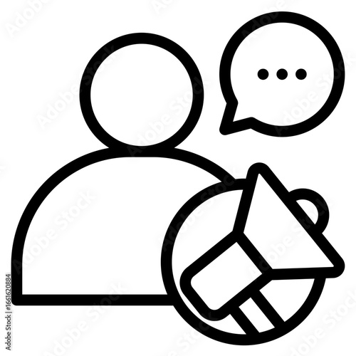 Announcment icon in vector illustration